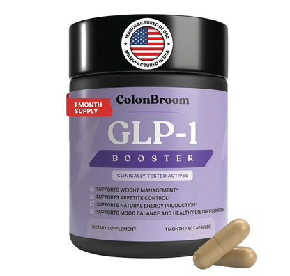 ColonBroom GLP-1 Weight Management Supplement for Women & Men - GLP1 Supports Appetite Control, Energy & Mood Balance - Vegan, Gluten-Free Diet Capsules | 60 Count